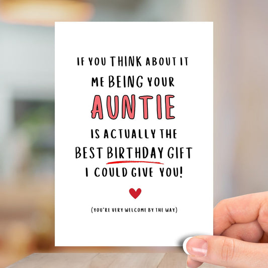 Me Being Your Auntie, Happy Birthday Card