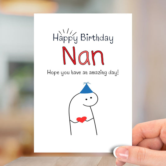 Amazing Day Nan, Happy Birthday Card