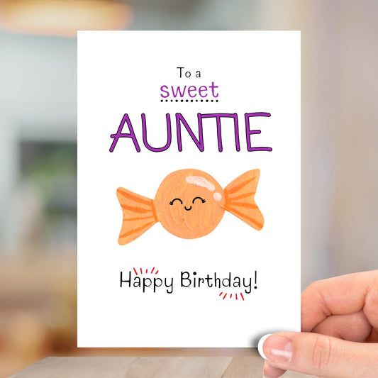 To A Sweet Auntie, Happy Birthday Card