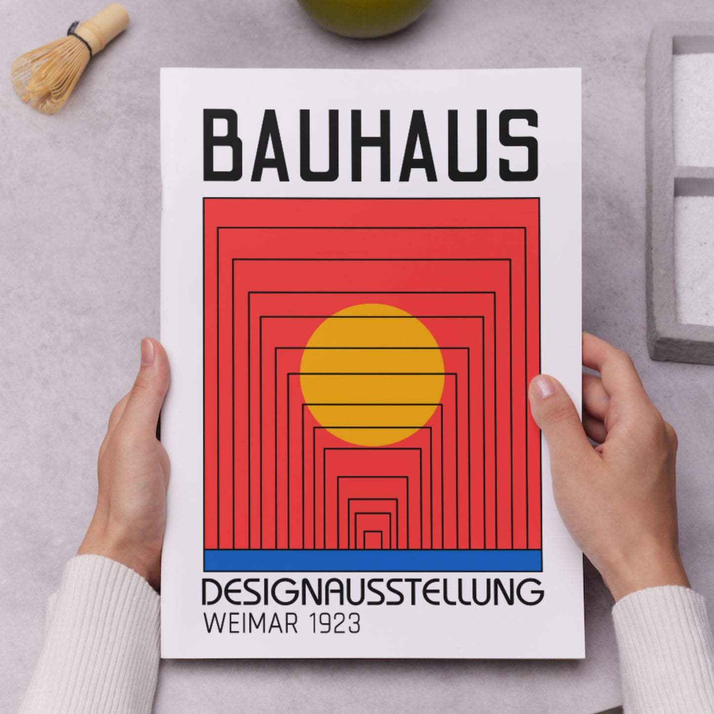 Bauhaus, Red and Yellow Exhibition Art Print, A3/A4/A5 Sizes