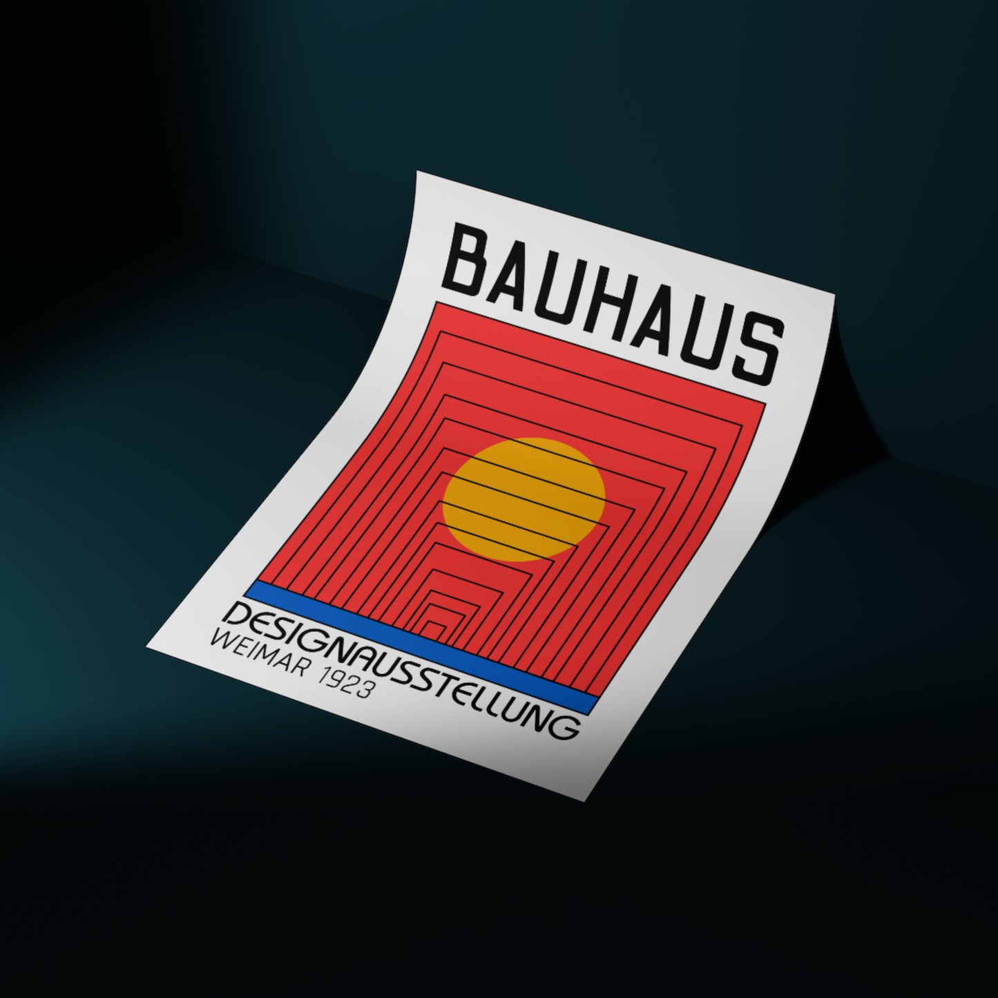 Bauhaus, Red and Yellow Exhibition Art Print, A3/A4/A5 Sizes