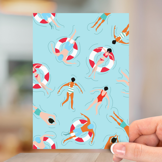 Taking A Dip, All Occasion Greeting Card