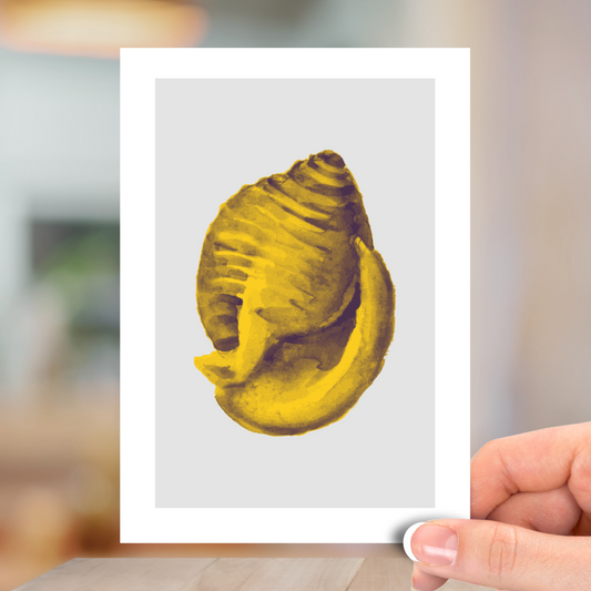 Pop Art Shell - Yellow, All Occasion Greeting Card