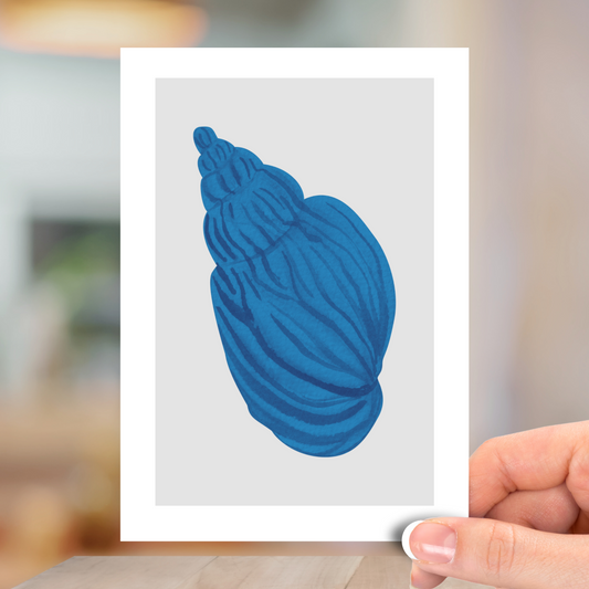 Pop Art Shell - Blue, All Occasion Greeting Card