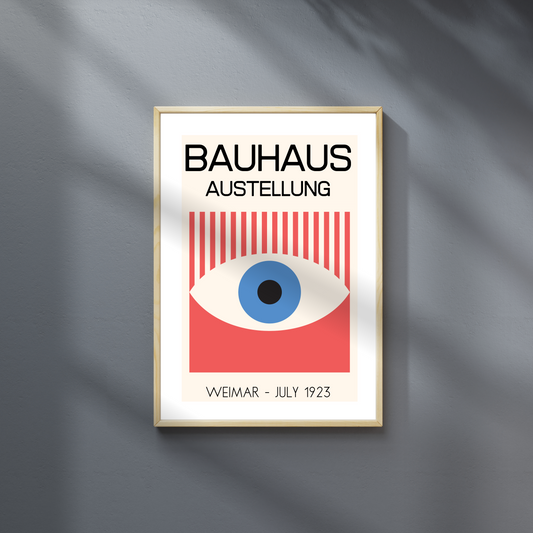 Bauhaus Exhibition, Red Eye, Art Print, A3/A4/A5 Sizes