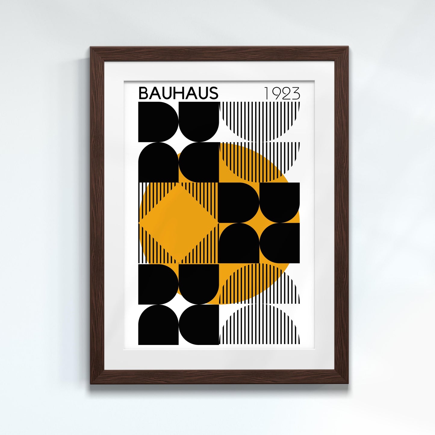 Bauhaus Exhibition, Yellow & Black, Art Print, A3/A4/A5 Sizes