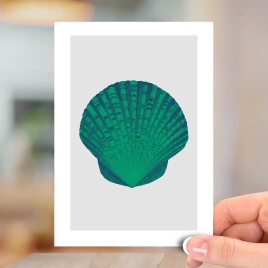 Pop Art Shell - Green, All Occasion Greeting Card