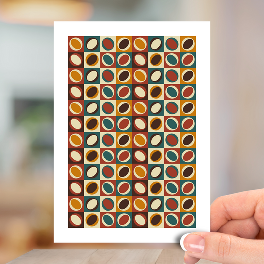 Mid Century Pattern, All Occasion, Greeting Card