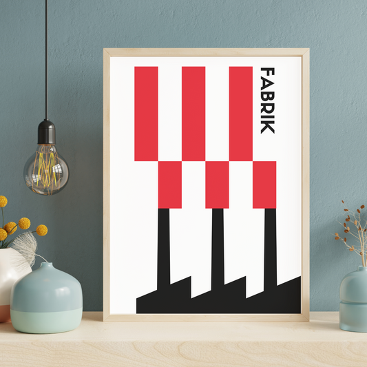 Industrial Print, Factory Records Inspired Art, A3/A4/A5 Sizes
