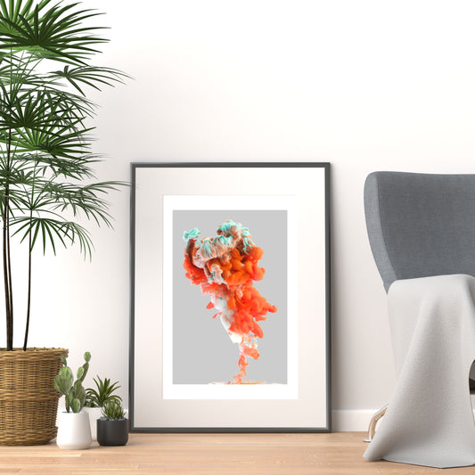 Orange Smoke, Art Print, A3/A4/A5 Sizes