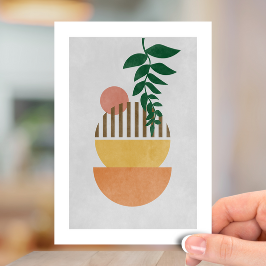 Mid-Century Plant, All Occasion, Greeting Card