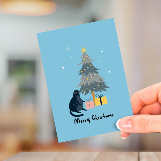 Luxury Christmas Card: Personalized Wishes for Family, Loved Ones, Custom Text Inside