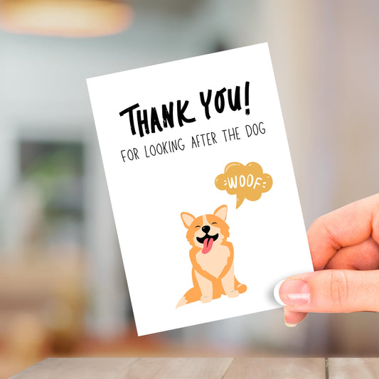 For Looking After The Dog, Thank You Card
