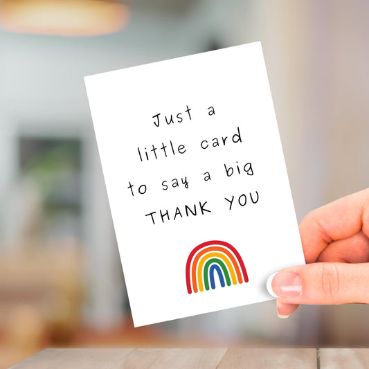 Just A Little, Thank You Card