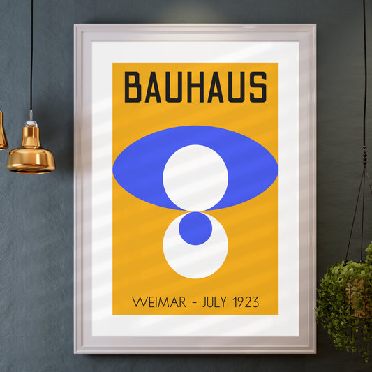 Bauhaus Exhibition, Yellow, Art Print, A3/A4/A5 Sizes