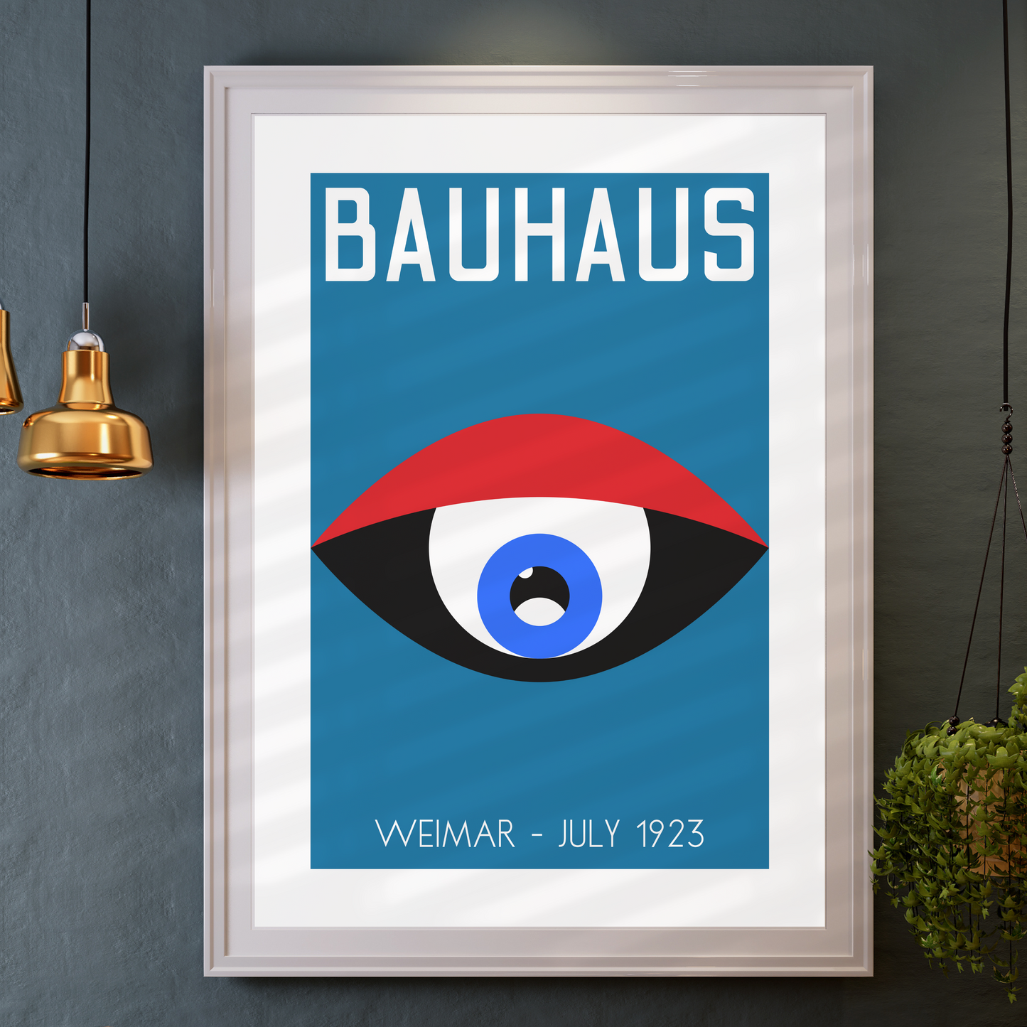 Bauhaus Exhibition, Blue & Red Eye, Art Print, A3/A4/A5 Sizes