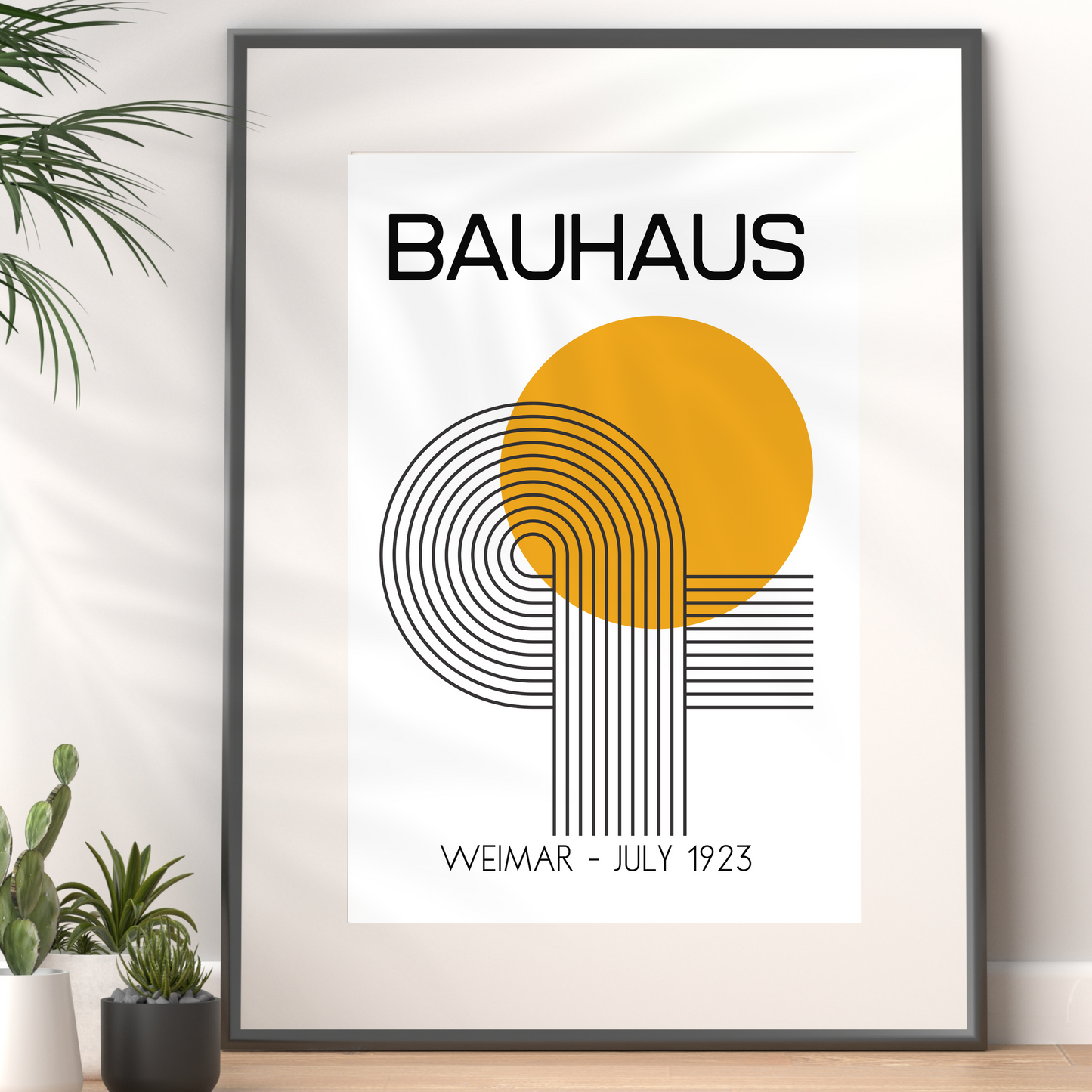 Bauhaus Exhibition, Yellow & Black, Art Print, A3/A4/A5 Sizes