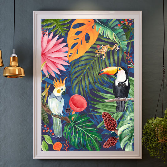 Jungle Toucan, Art Print, A3/A4/A5 Sizes