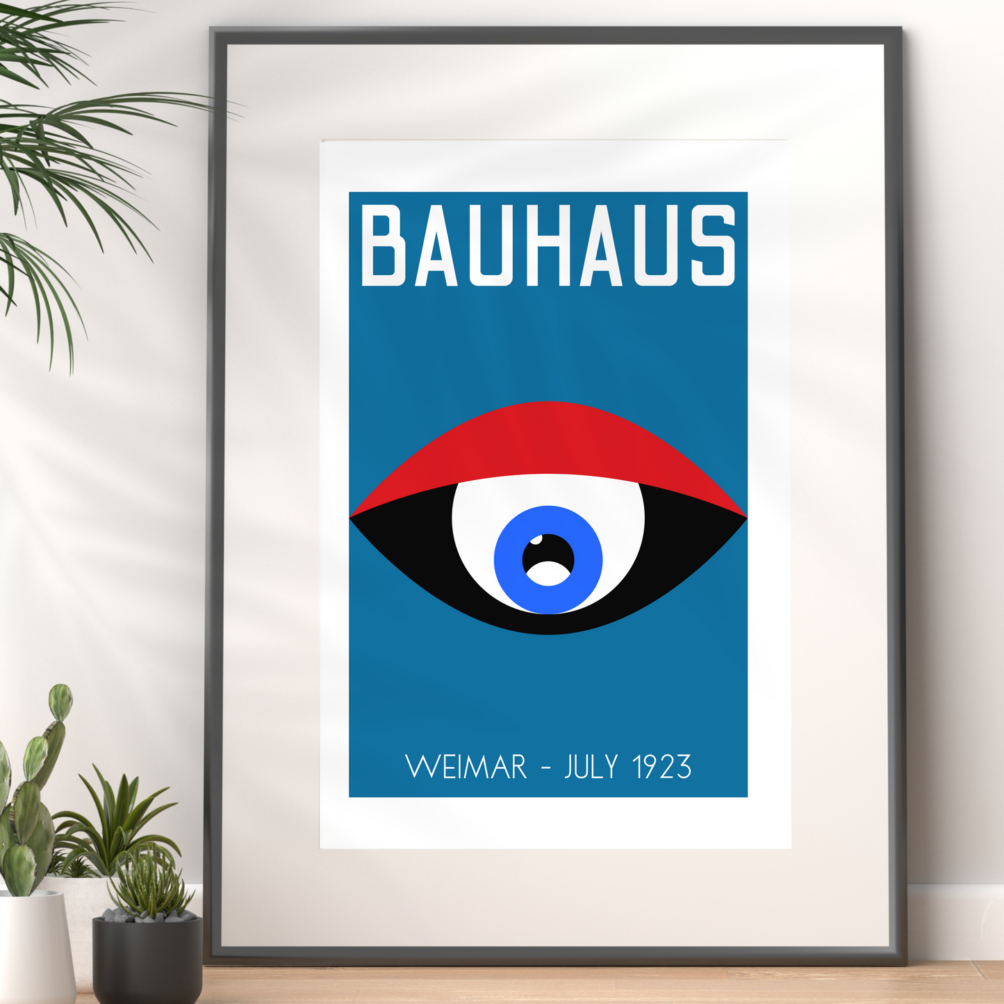 Bauhaus Exhibition, Blue & Red Eye, Art Print, A3/A4/A5 Sizes
