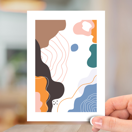 Mid-Century Landscape  No.1, All Occasion Greeting Card